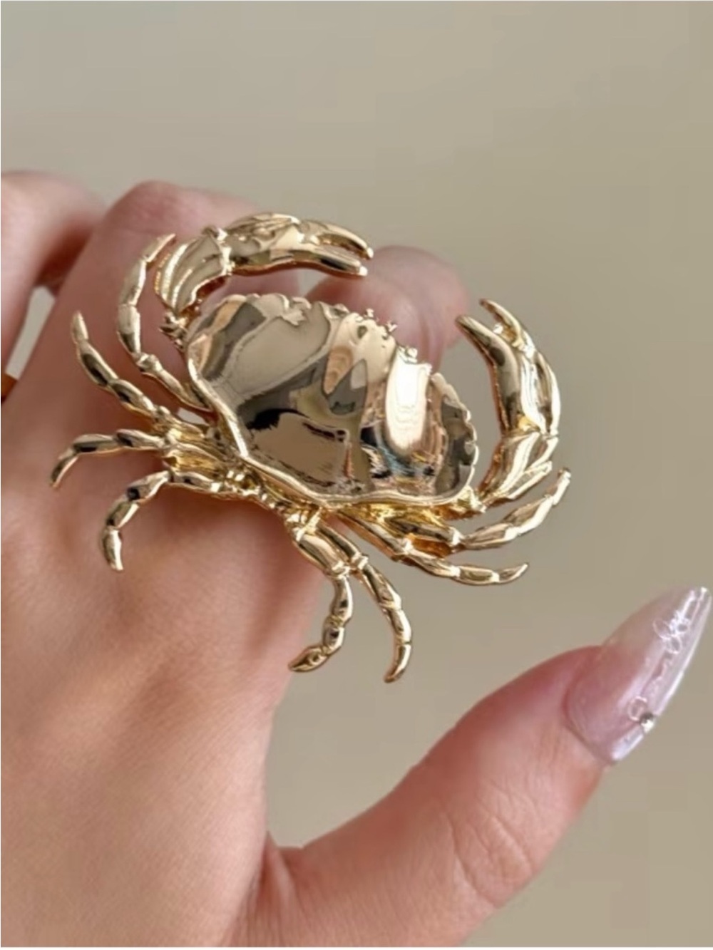 NEW! Unique Statement Gold Crab Ring 🦀 (A2-65) - Picture 2 of 8